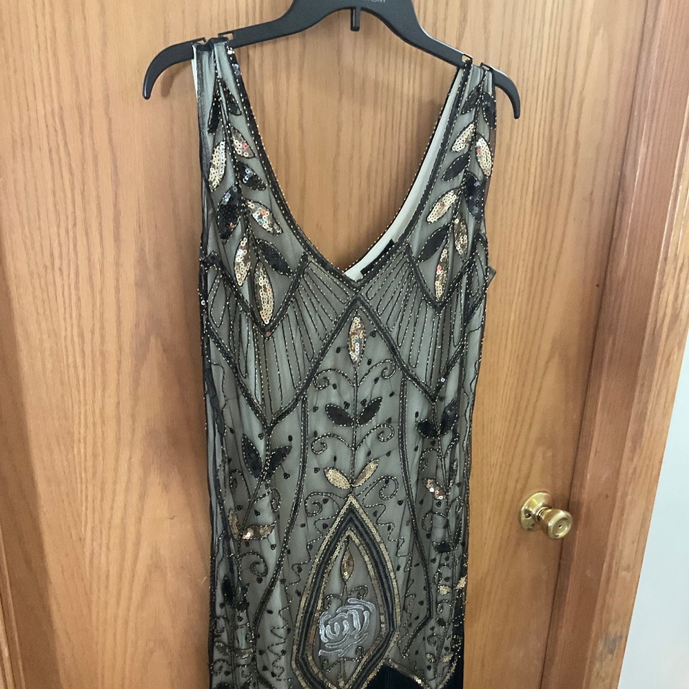 Women’s (lot of 8 items) 20s style flapper dress and accessories